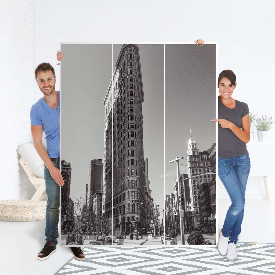 Folie für Möbel Manhattan - IKEA Pax Schrank 201 cm Höhe - 3 Türen - Folie
