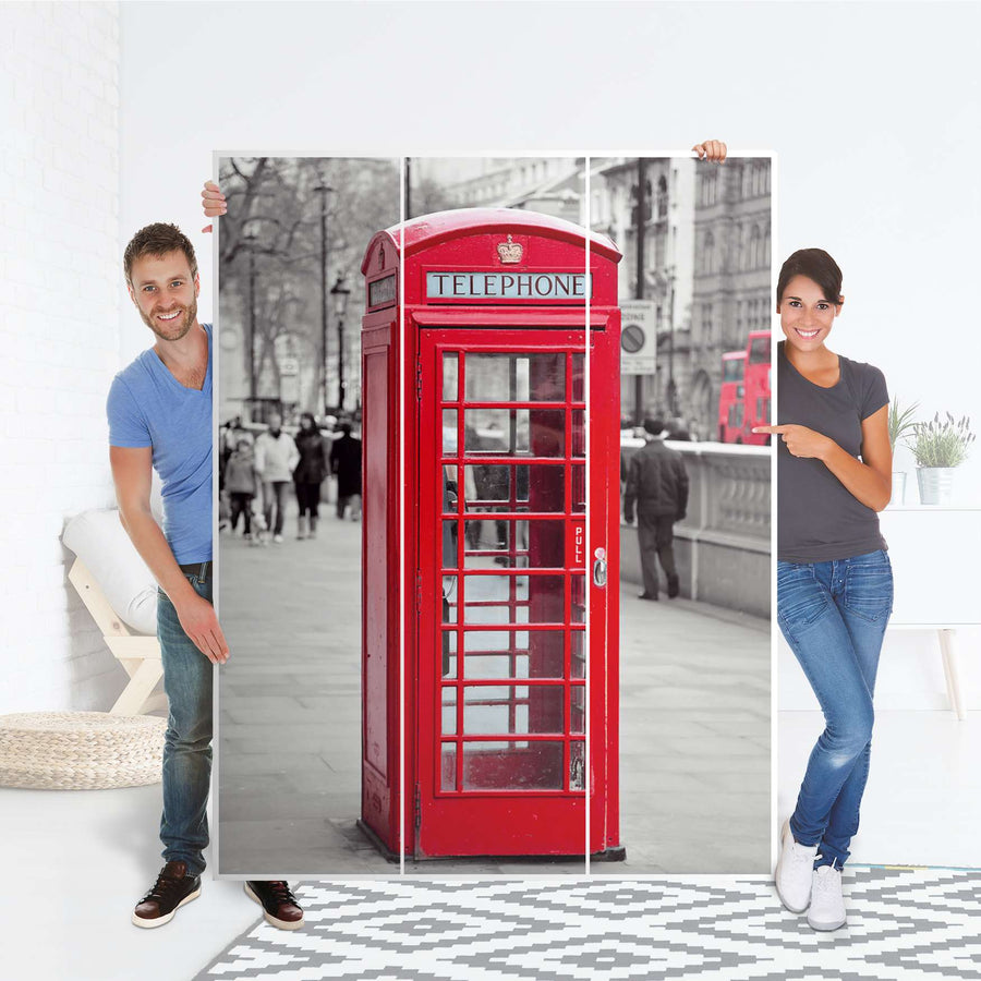 Folie für Möbel Phone Box - IKEA Pax Schrank 201 cm Höhe - 3 Türen - Folie