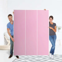 Folie für Möbel Pink Light - IKEA Pax Schrank 201 cm Höhe - 3 Türen - Folie