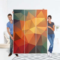 Folie für Möbel Polygon - IKEA Pax Schrank 201 cm Höhe - 3 Türen - Folie
