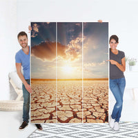 Folie für Möbel Savanne - IKEA Pax Schrank 201 cm Höhe - 3 Türen - Folie