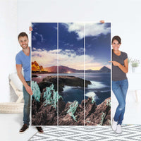 Folie für Möbel Seaside - IKEA Pax Schrank 201 cm Höhe - 3 Türen - Folie
