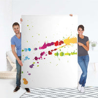 Folie für Möbel Splash 2 - IKEA Pax Schrank 201 cm Höhe - 3 Türen - Folie