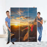 Folie für Möbel Tibet - IKEA Pax Schrank 201 cm Höhe - 3 Türen - Folie