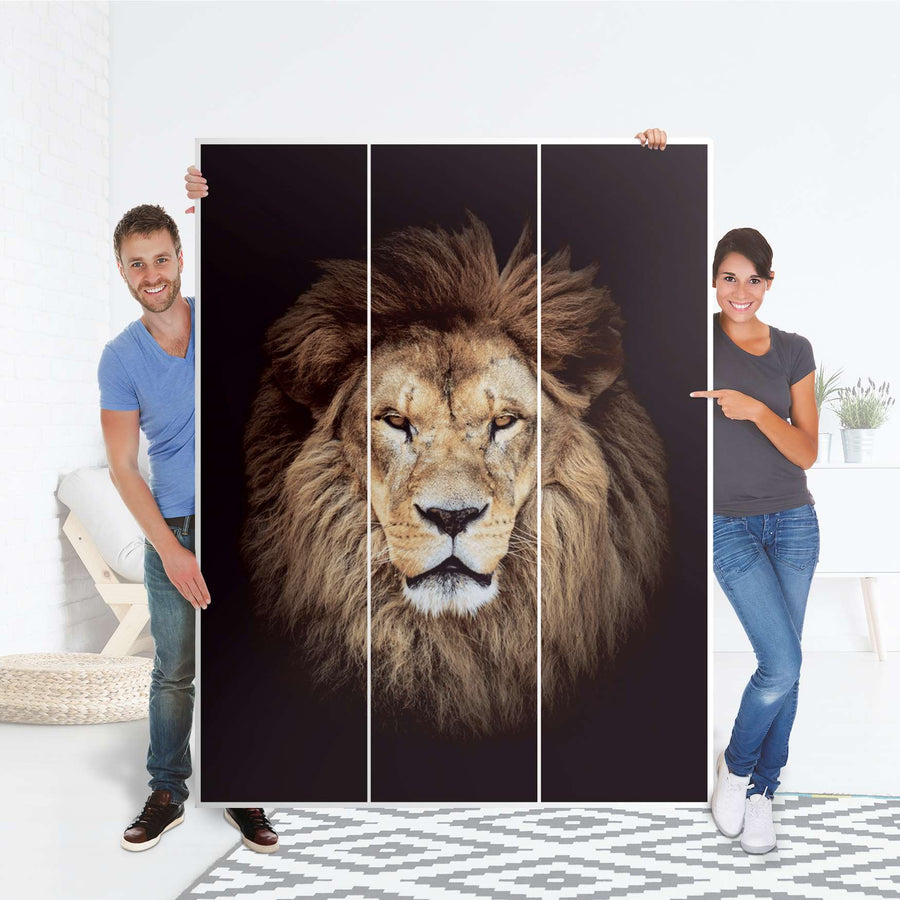 Folie für Möbel Wild Eyes - IKEA Pax Schrank 201 cm Höhe - 3 Türen - Folie