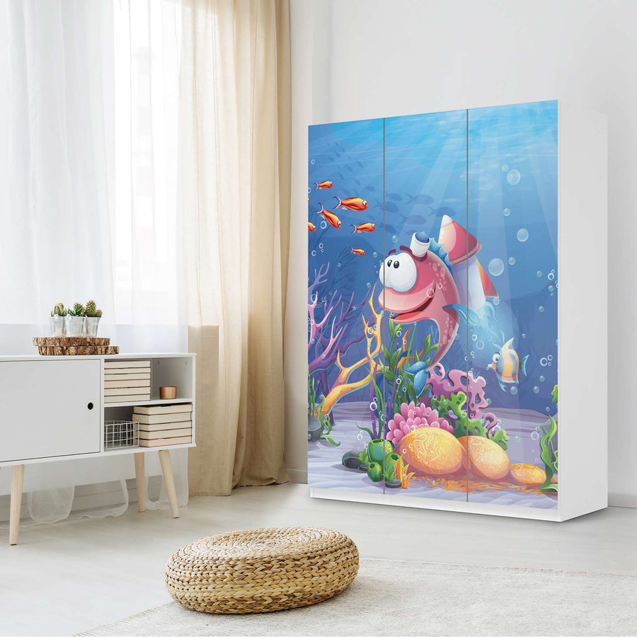 Folie für Möbel Bubbles - IKEA Pax Schrank 201 cm Höhe - 3 Türen - Kinderzimmer