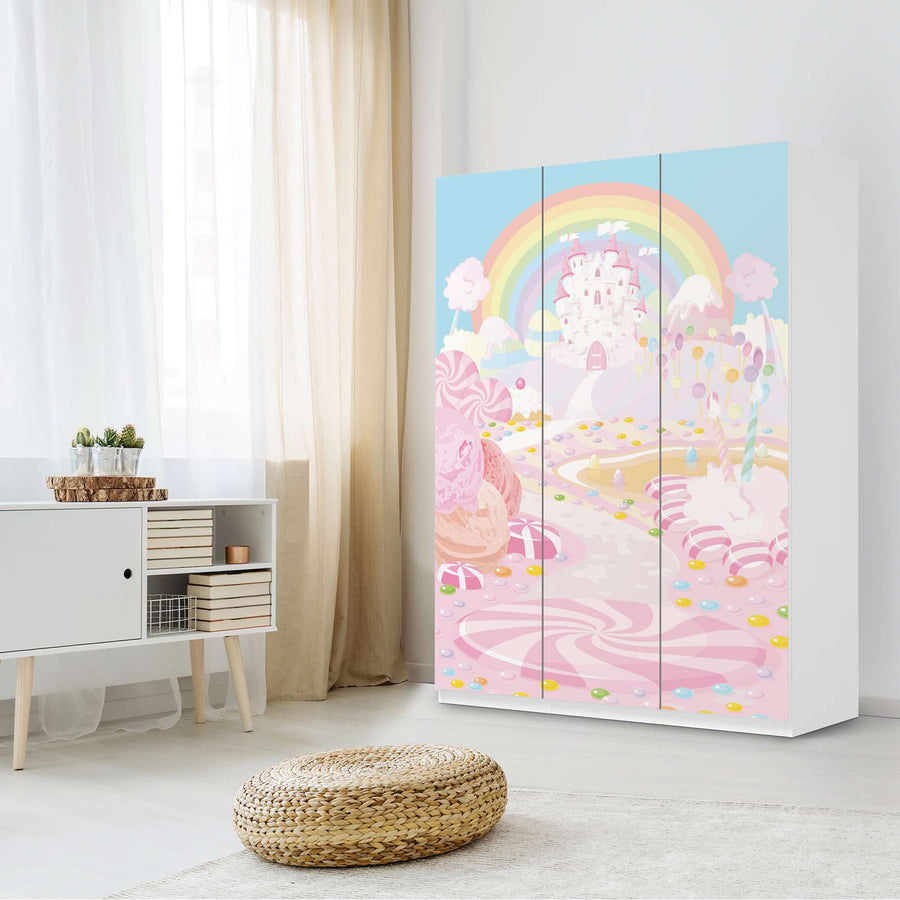 Folie für Möbel Candyland - IKEA Pax Schrank 201 cm Höhe - 3 Türen - Kinderzimmer
