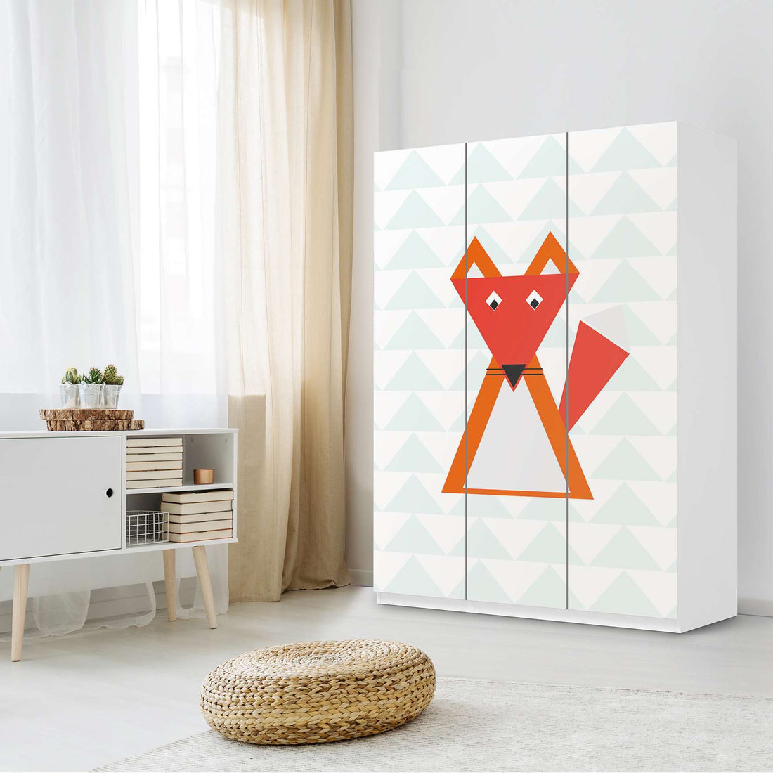 Folie für Möbel Füchslein - IKEA Pax Schrank 201 cm Höhe - 3 Türen - Kinderzimmer