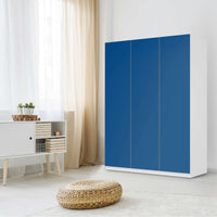 Folie für Möbel Blau Dark - IKEA Pax Schrank 201 cm Höhe - 3 Türen - Schlafzimmer
