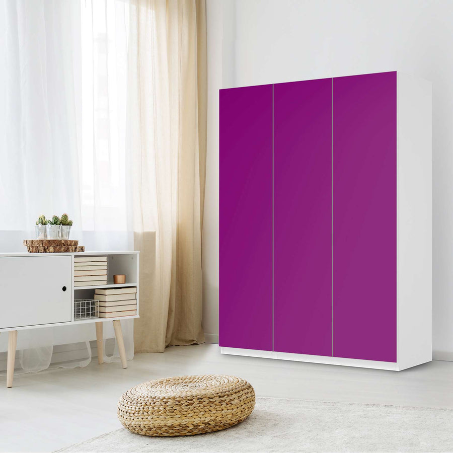 Folie für Möbel Flieder Dark - IKEA Pax Schrank 201 cm Höhe - 3 Türen - Schlafzimmer