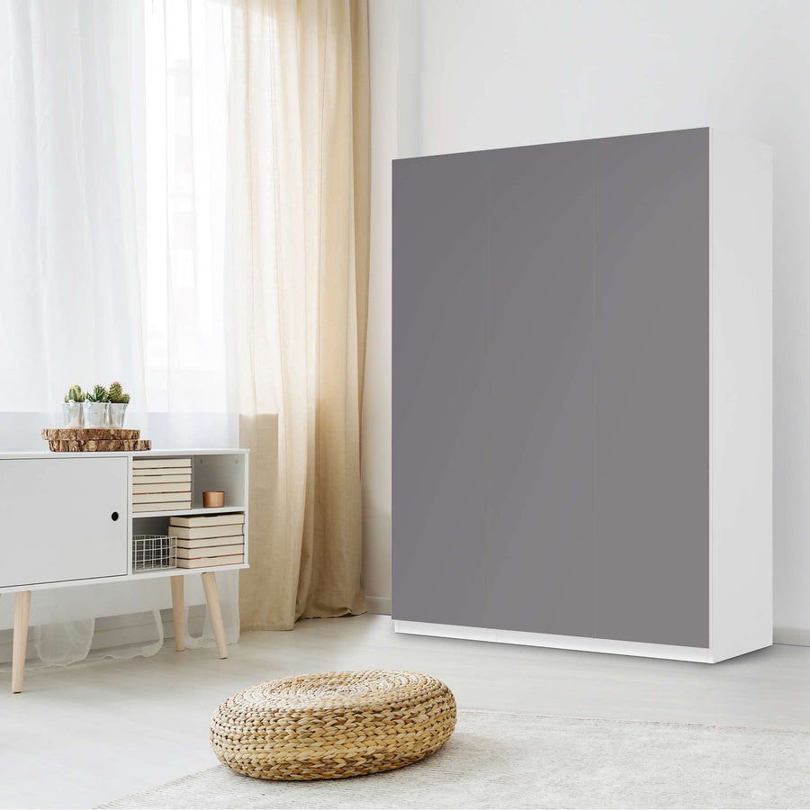 Folie für Möbel Grau Light - IKEA Pax Schrank 201 cm Höhe - 3 Türen - Schlafzimmer