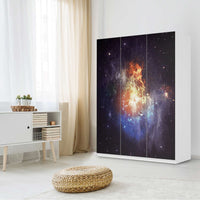 Folie für Möbel Nebula - IKEA Pax Schrank 201 cm Höhe - 3 Türen - Schlafzimmer