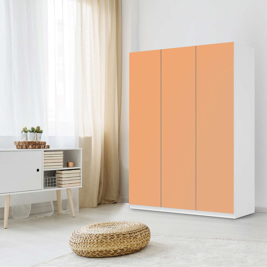 Folie für Möbel Orange Light - IKEA Pax Schrank 201 cm Höhe - 3 Türen - Schlafzimmer