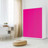 Folie für Möbel Pink Dark - IKEA Pax Schrank 201 cm Höhe - 3 Türen - Schlafzimmer