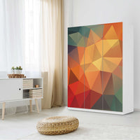 Folie für Möbel Polygon - IKEA Pax Schrank 201 cm Höhe - 3 Türen - Schlafzimmer