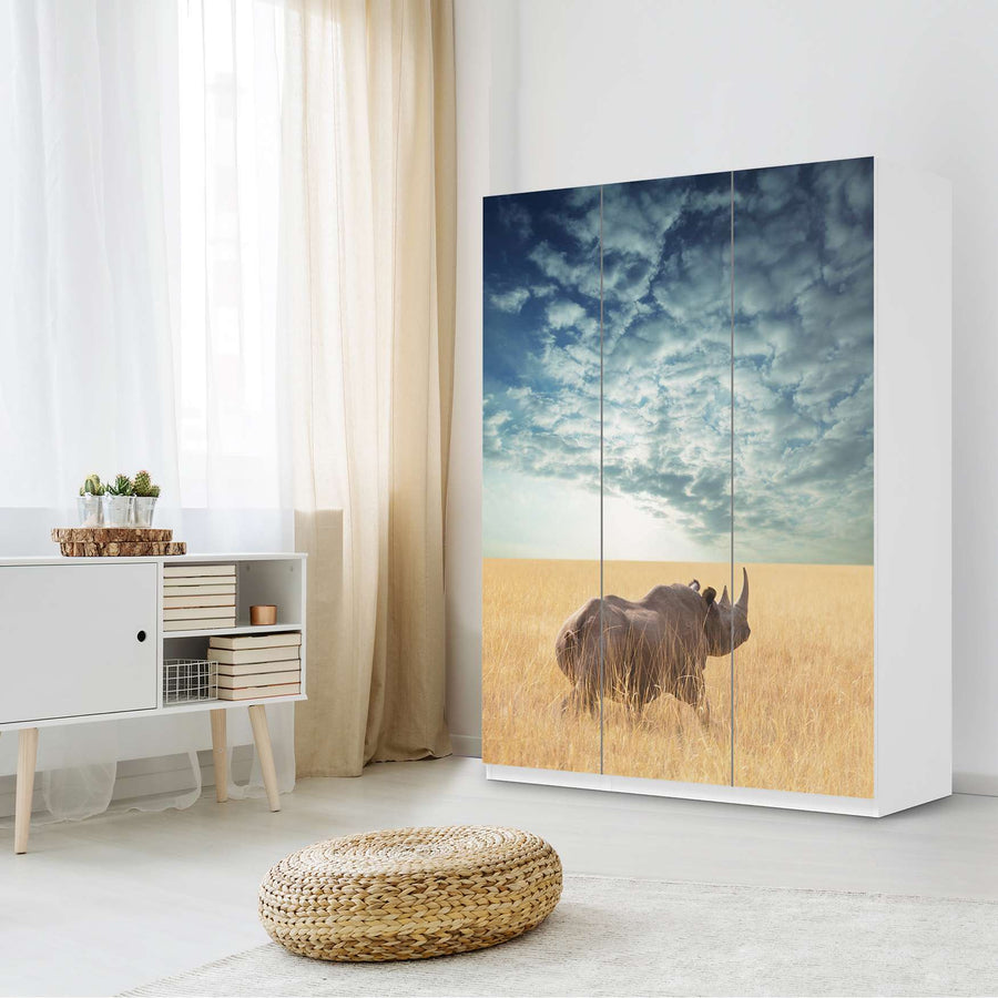 Folie für Möbel Rhino - IKEA Pax Schrank 201 cm Höhe - 3 Türen - Schlafzimmer