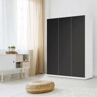 Folie für Möbel Schwarz - IKEA Pax Schrank 201 cm Höhe - 3 Türen - Schlafzimmer