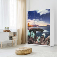 Folie für Möbel Seaside - IKEA Pax Schrank 201 cm Höhe - 3 Türen - Schlafzimmer