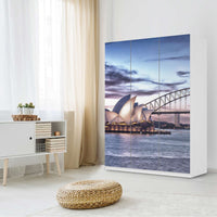 Folie für Möbel Sydney - IKEA Pax Schrank 201 cm Höhe - 3 Türen - Schlafzimmer