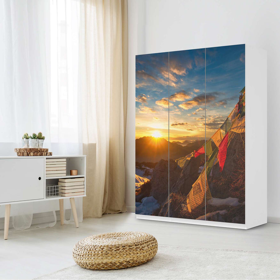 Folie für Möbel Tibet - IKEA Pax Schrank 201 cm Höhe - 3 Türen - Schlafzimmer