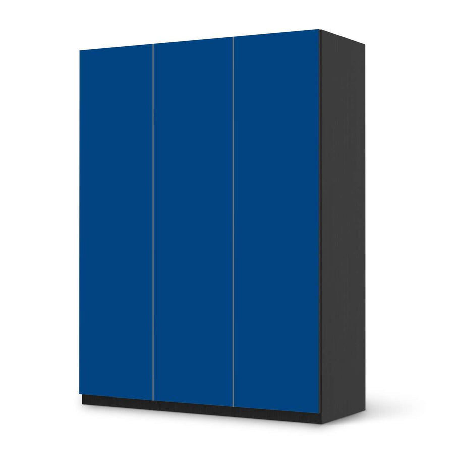 Folie für Möbel Blau Dark - IKEA Pax Schrank 201 cm Höhe - 3 Türen - schwarz