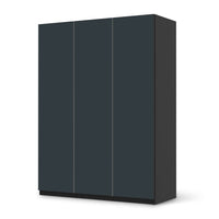 Folie für Möbel Blaugrau Dark - IKEA Pax Schrank 201 cm Höhe - 3 Türen - schwarz