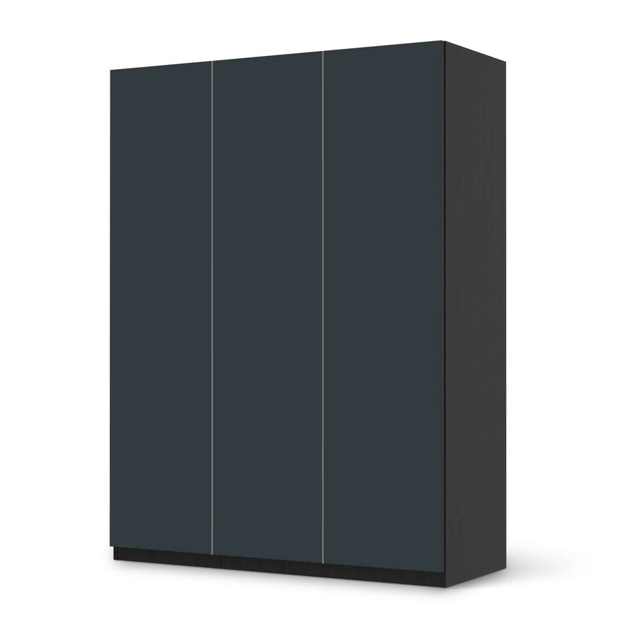 Folie für Möbel Blaugrau Dark - IKEA Pax Schrank 201 cm Höhe - 3 Türen - schwarz