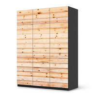 Folie für Möbel Bright Planks - IKEA Pax Schrank 201 cm Höhe - 3 Türen - schwarz