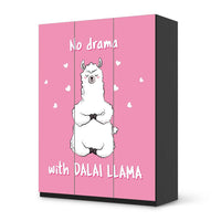 Folie für Möbel Dalai Llama - IKEA Pax Schrank 201 cm Höhe - 3 Türen - schwarz