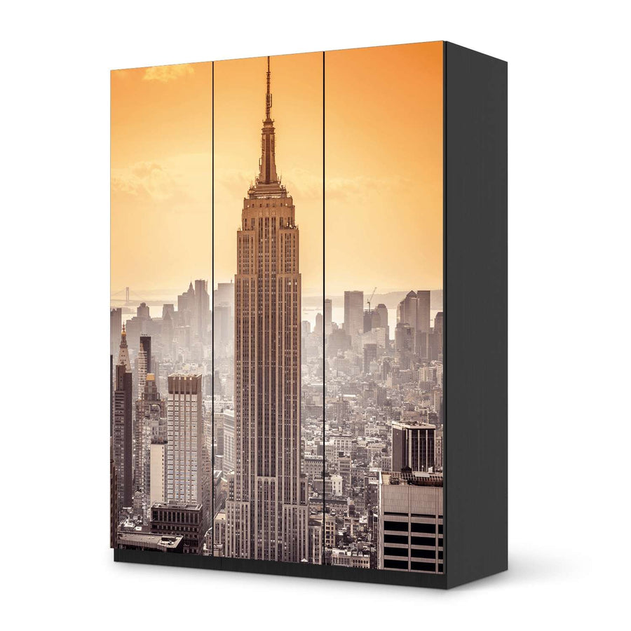 Folie für Möbel Empire State Building - IKEA Pax Schrank 201 cm Höhe - 3 Türen - schwarz