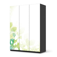 Folie für Möbel Flower Light - IKEA Pax Schrank 201 cm Höhe - 3 Türen - schwarz