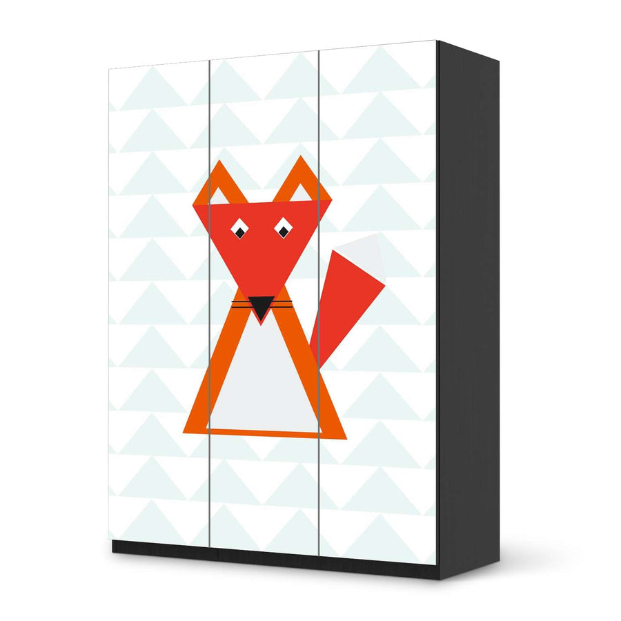 Folie für Möbel Füchslein - IKEA Pax Schrank 201 cm Höhe - 3 Türen - schwarz