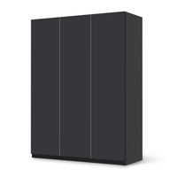 Folie für Möbel Grau Dark - IKEA Pax Schrank 201 cm Höhe - 3 Türen - schwarz