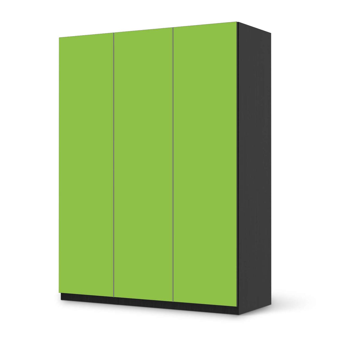 Folie für Möbel Hellgrün Dark - IKEA Pax Schrank 201 cm Höhe - 3 Türen - schwarz