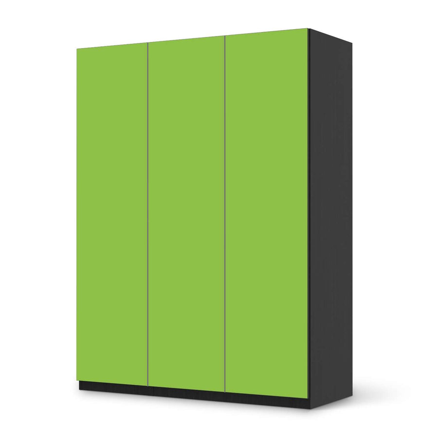 Folie für Möbel Hellgrün Dark - IKEA Pax Schrank 201 cm Höhe - 3 Türen - schwarz