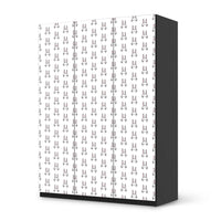 Folie für Möbel Hoppel - IKEA Pax Schrank 201 cm Höhe - 3 Türen - schwarz