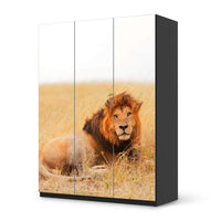 Folie für Möbel Lion King - IKEA Pax Schrank 201 cm Höhe - 3 Türen - schwarz