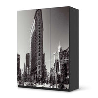Folie für Möbel Manhattan - IKEA Pax Schrank 201 cm Höhe - 3 Türen - schwarz