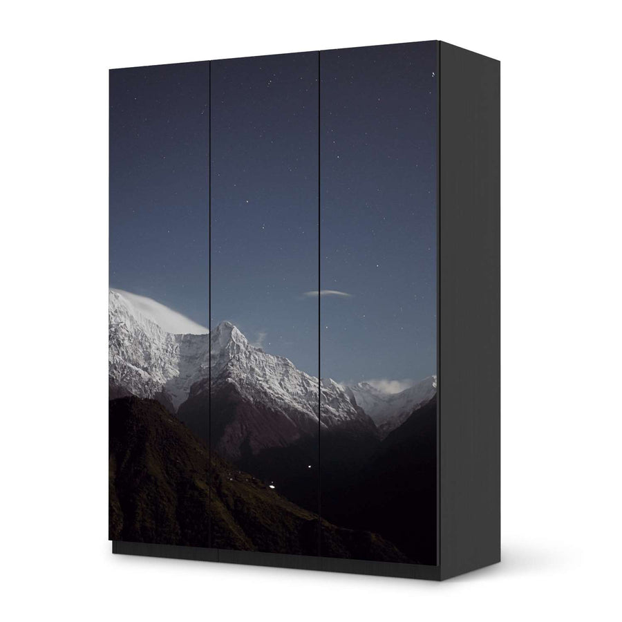 Folie für Möbel Mountain Sky - IKEA Pax Schrank 201 cm Höhe - 3 Türen - schwarz