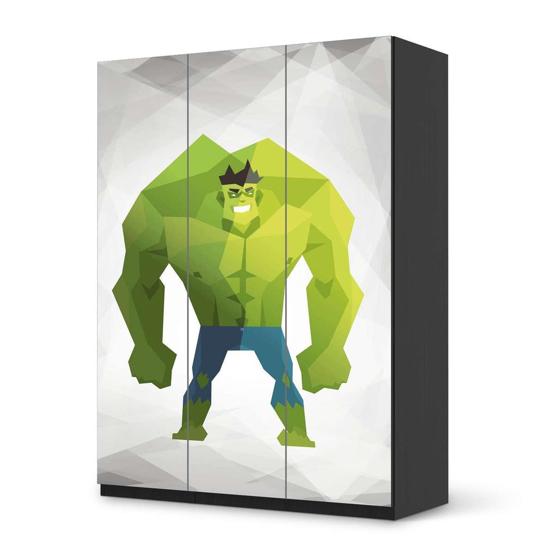 Folie für Möbel Mr. Green - IKEA Pax Schrank 201 cm Höhe - 3 Türen - schwarz