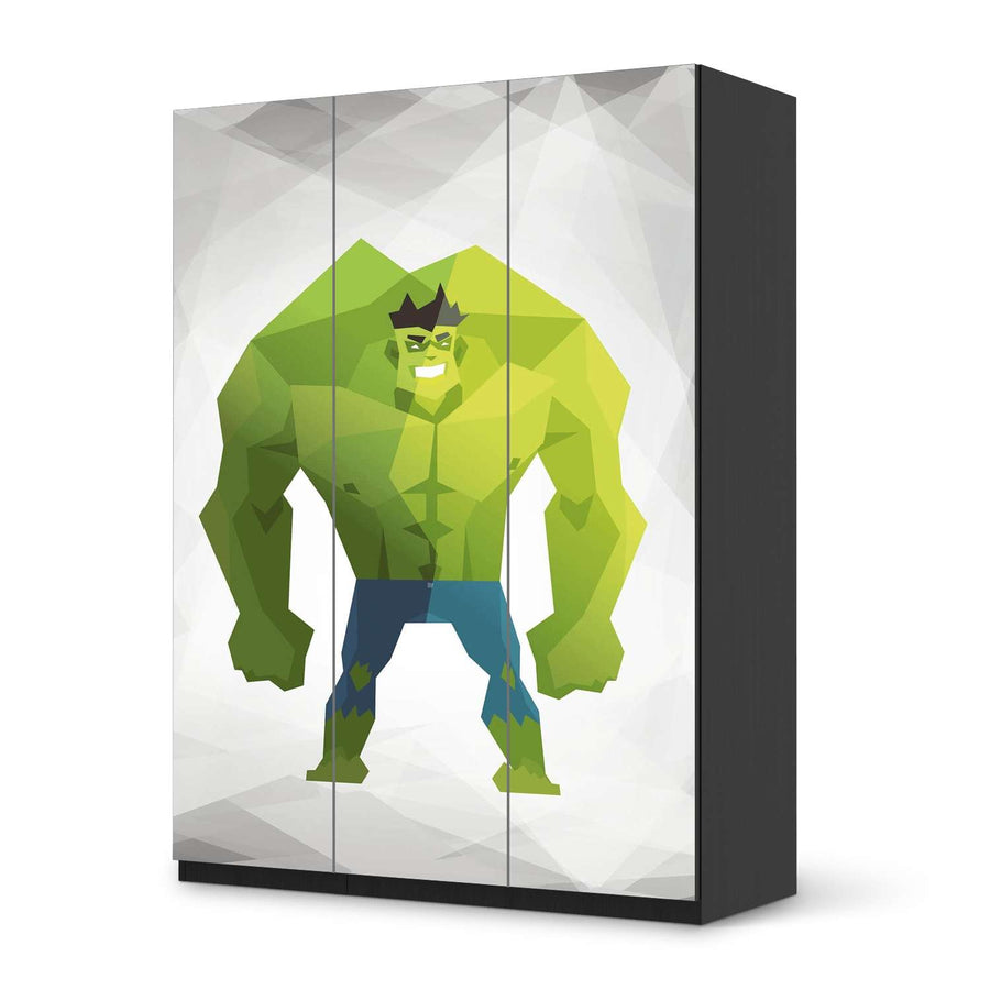 Folie für Möbel Mr. Green - IKEA Pax Schrank 201 cm Höhe - 3 Türen - schwarz