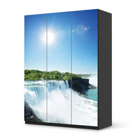 Folie für Möbel Niagara Falls - IKEA Pax Schrank 201 cm Höhe - 3 Türen - schwarz