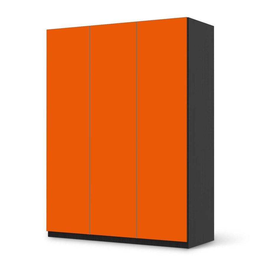Folie für Möbel Orange Dark - IKEA Pax Schrank 201 cm Höhe - 3 Türen - schwarz