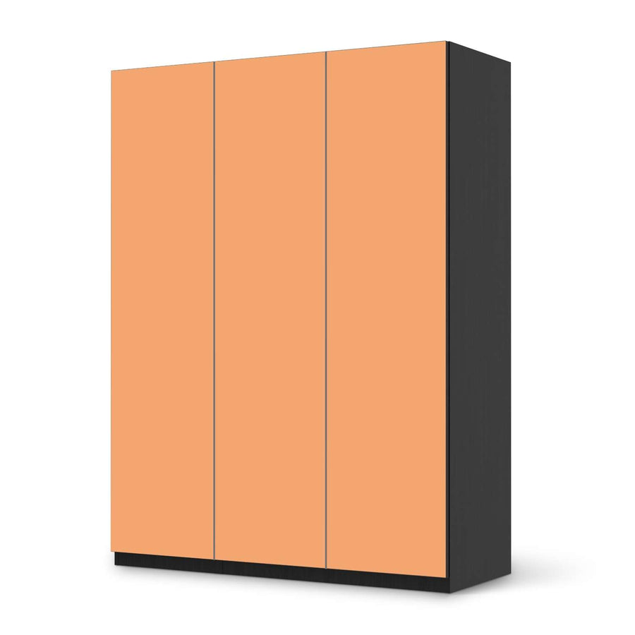 Folie für Möbel Orange Light - IKEA Pax Schrank 201 cm Höhe - 3 Türen - schwarz