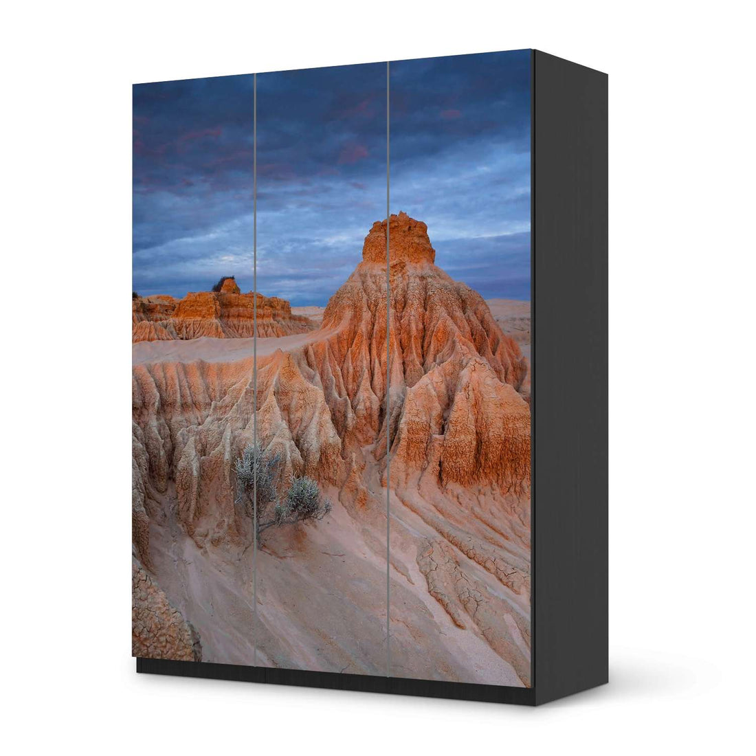 Folie für Möbel Outback Australia - IKEA Pax Schrank 201 cm Höhe - 3 Türen - schwarz
