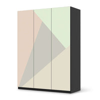Folie für Möbel Pastell Geometrik - IKEA Pax Schrank 201 cm Höhe - 3 Türen - schwarz
