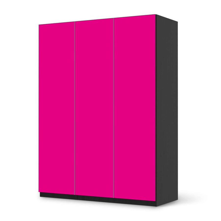 Folie für Möbel Pink Dark - IKEA Pax Schrank 201 cm Höhe - 3 Türen - schwarz