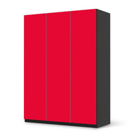 Folie für Möbel Rot Light - IKEA Pax Schrank 201 cm Höhe - 3 Türen - schwarz