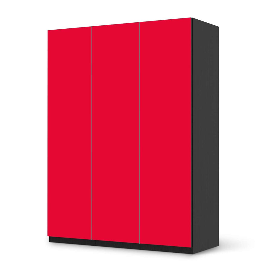 Folie für Möbel Rot Light - IKEA Pax Schrank 201 cm Höhe - 3 Türen - schwarz