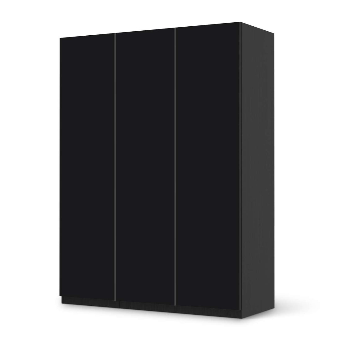 Folie für Möbel Schwarz - IKEA Pax Schrank 201 cm Höhe - 3 Türen - schwarz